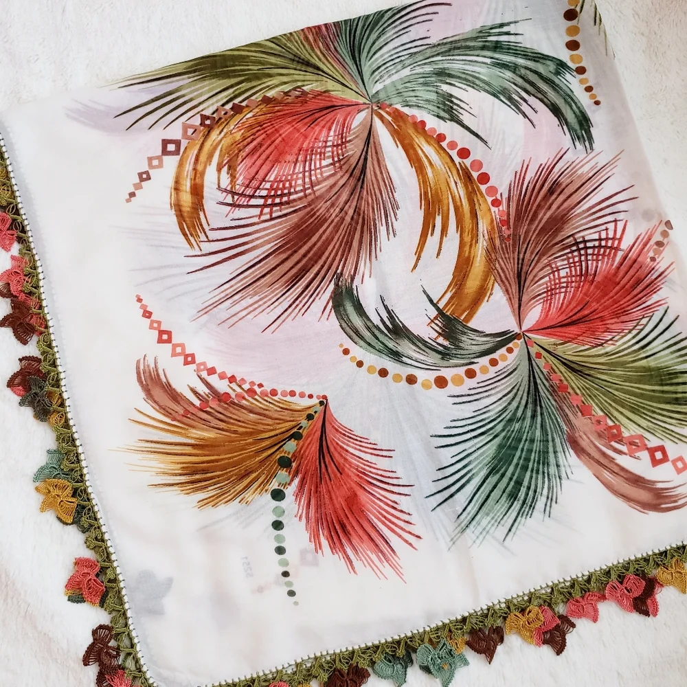 Exotic Handmade Needle Lace Scarf - Picture 4 of 4